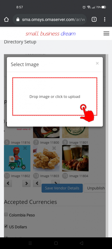 upload photos of your restaurant for basic directory listing